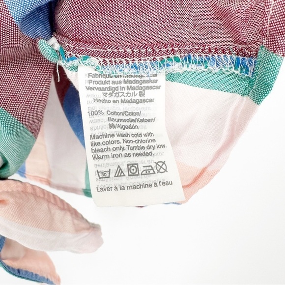 Madewell Novel Tie-Front Button Top in Flagstaff Stripe size Small - Picture 4 of 5